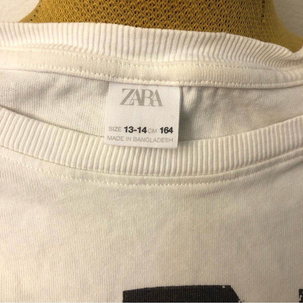 ZARA White T-shirt PARIS - Picture 3 of 5